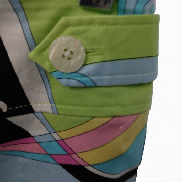 Willi Smith adorable A-line skort green w blue yellow and pink size 12 - Picture 7 of 7